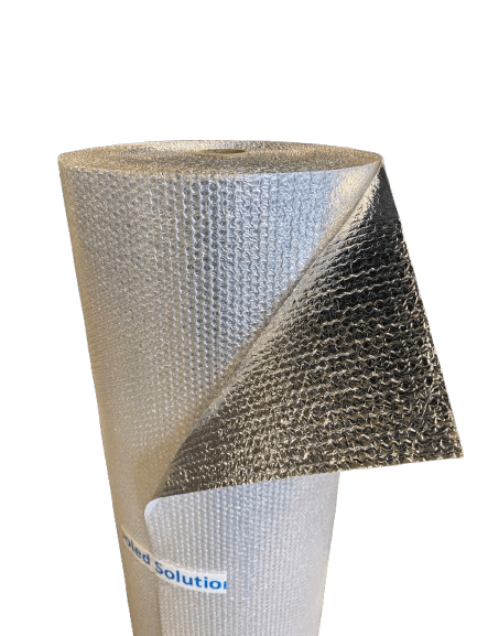 Insulation foil on roll 150cm x 50m x 4mm (aluminium + bubble wrap)